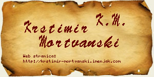 Krstimir Mortvanski vizit kartica
